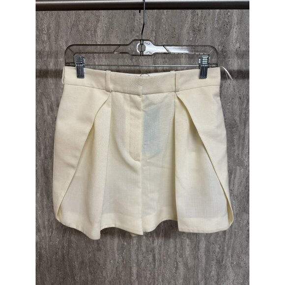 Balenciaga Womens High-Waisted Pleated Shorts Size 40 Cream - Picture 1 of 11